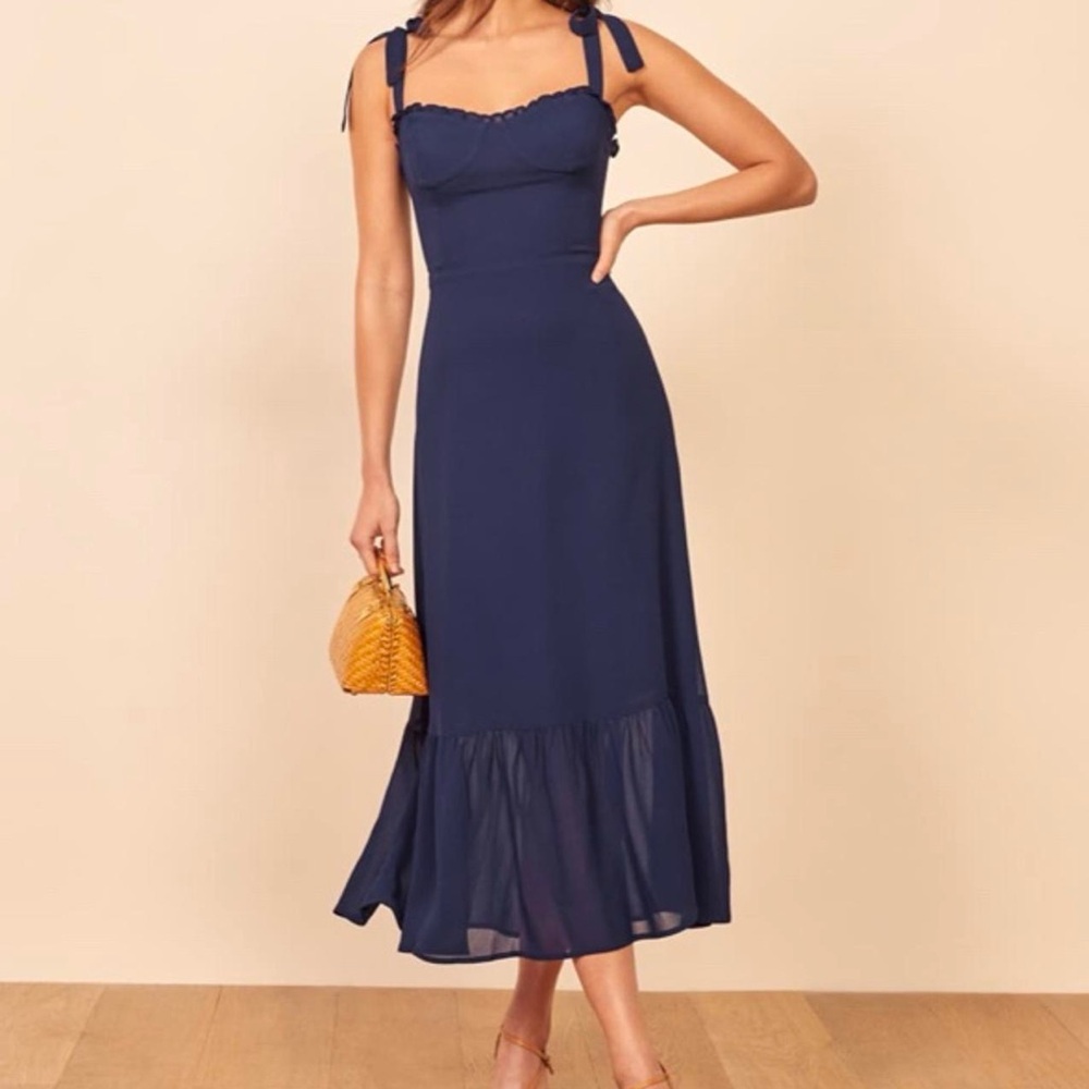 Reformation Navy Nikita Dress - size 2